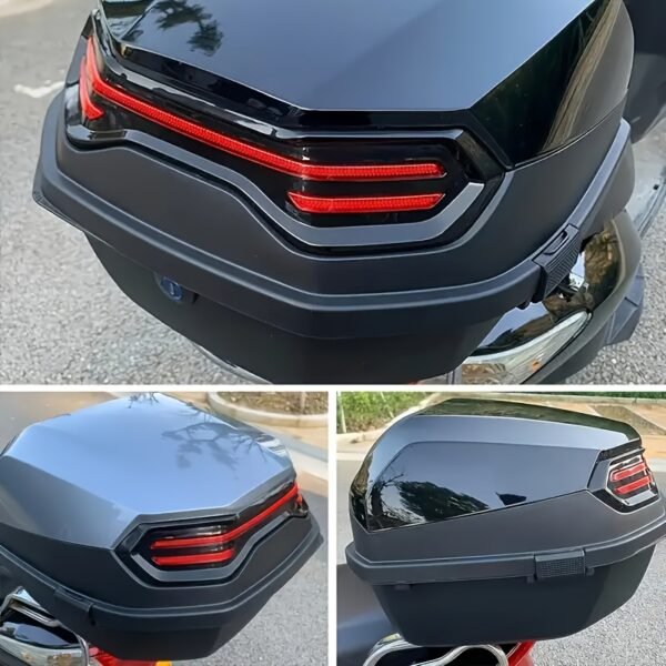 1ec2d7e6-d061-4627-a9d6-6b3fc91ab72c.jpg Motorcycle Storage Box ABS Material Motorcycle Rear Storage Box Waterproof And Wear-Resistant Equipped with Lock Motorcycle Helmet Storage Box