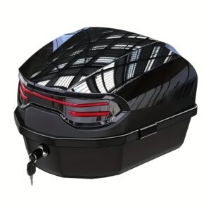 Motorcycle Storage Box ABS Material Motorcycle Rear Storage Box Waterproof And Wear-Resistant Equipped with Lock Motorcycle Helmet Storage Box