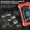 12V Motorcycle Battery Charger 6A Smart Charger with LCD Display for Lead-Acid Batteries