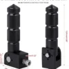 Black CNC Universal Folding Straight Motorcycle Bicycle Foot Pegs M8 Rear Footrest Peg Parts Honda Grom MSX125 8mm