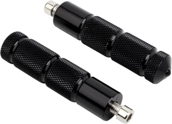 Black CNC Universal Folding Straight Motorcycle Bicycle Foot Pegs M8 Rear Footrest Peg Parts Honda Grom MSX125 8mm
