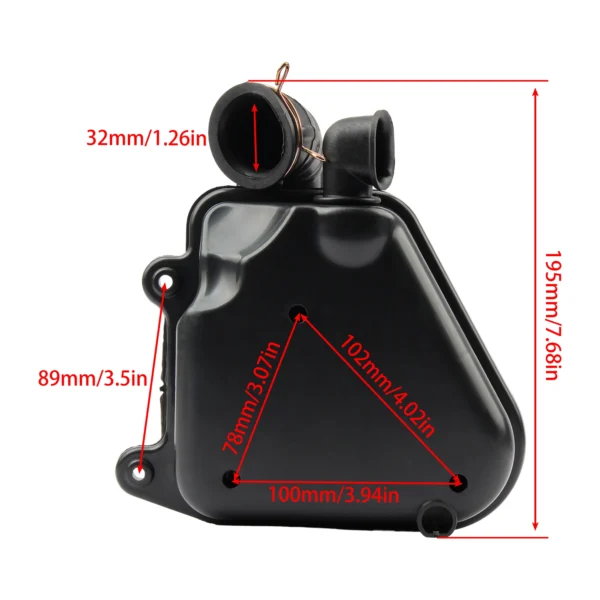 S67b9f81d7b4241ef8c15f3671c66572eF.webp Motorcycle Air Filter Box Assembly For Yamaha JOG50 3KJ ZR50 ZX50 JOG90 YA90 50cc-90cc Black Small Scooter Air Filter