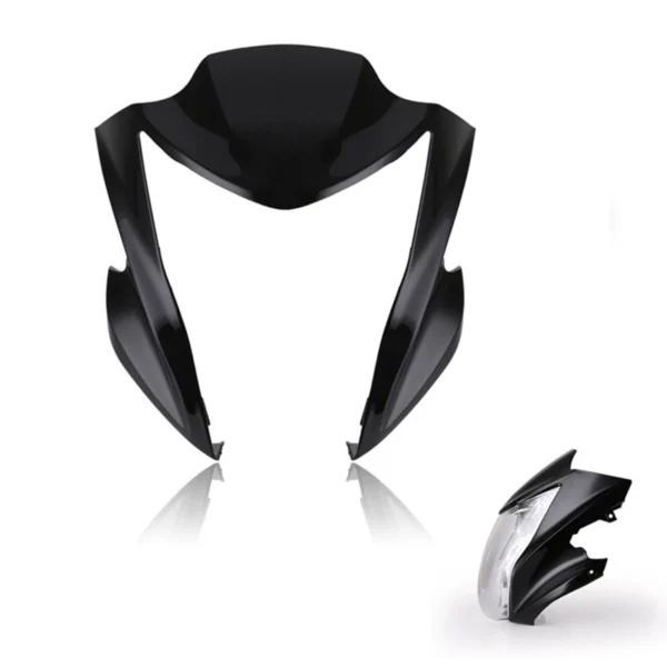ABQA-Motorcycle Black Front Headlight Front Upper Fairing Stay Bracket for Kawasaki ER6N 2012-2016