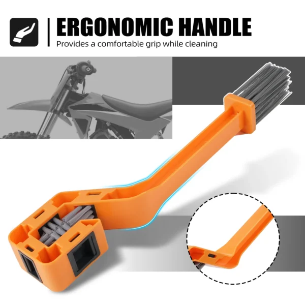 Chain Cleaning Brush Tool For Suzuki DRZ 400SM DRZ400S DR-Z 400 400E RM 125 250 RMZ 250 450 For Kawasaki KX 125 KXF 250 KX450F