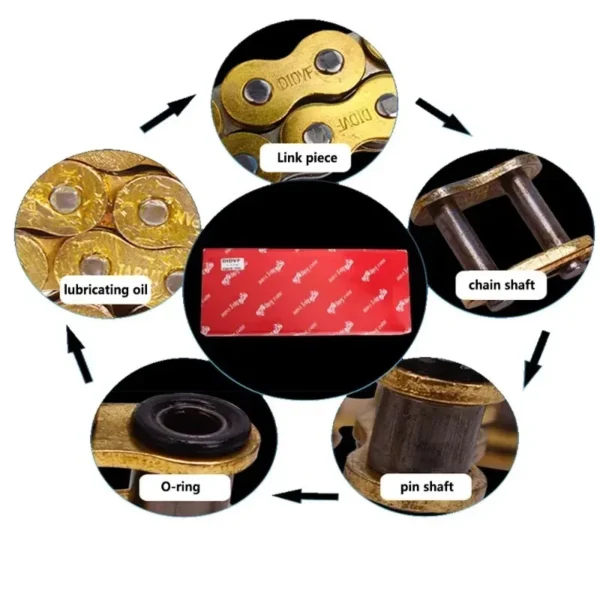 Motorcycle Chain 520 525 530 428 Chains 136 Links for Yamaha Kawasaki Suzuki for ATV for Dirt Bike High Quality DID O-Ring