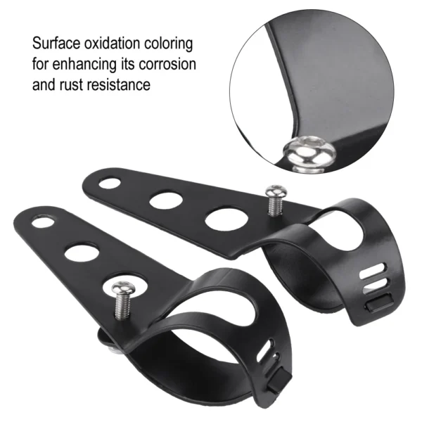 Fork Mount Headlight Clamp 35-43mm Motorcycle Headlight Mount Bracket Fork Tube Clamp Kit for Chopper Cafe Racer