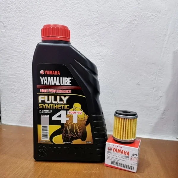 Yamalube Engine Oil Fully Synthetic Racing  10W40 + Oil Filter